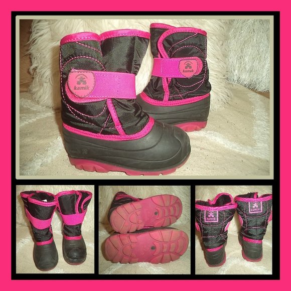 Kamik Shoes Kamik Snow Boots Pink Winter Insulated Faux Fur Lined